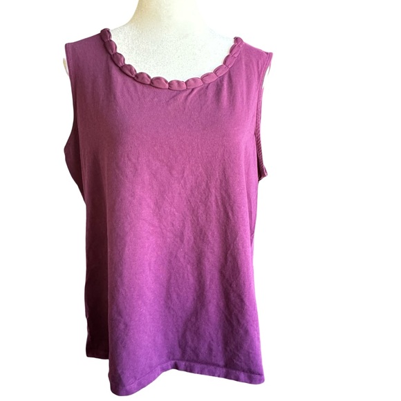 croft & barrow Tops - Sleeveless Burgundy T-Shirt Sz XL